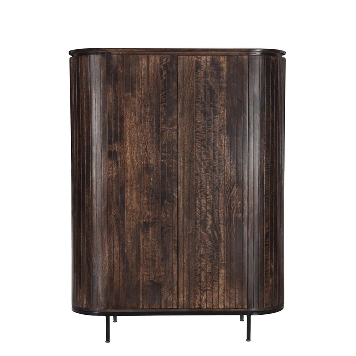 Kast Noor Mangohout Bruin 115x43x151 cm-Opbergkasten-Livingfurn