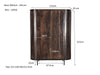 Kast Noor Mangohout Bruin 115x43x151 cm-Opbergkasten-Livingfurn