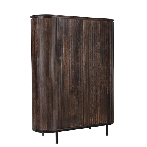 Kast Noor Mangohout Bruin 115x43x151 cm-Opbergkasten-Livingfurn
