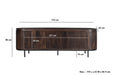 Kast Noor Mangohout Bruin 170x43 cm-Opbergkasten-Livingfurn
