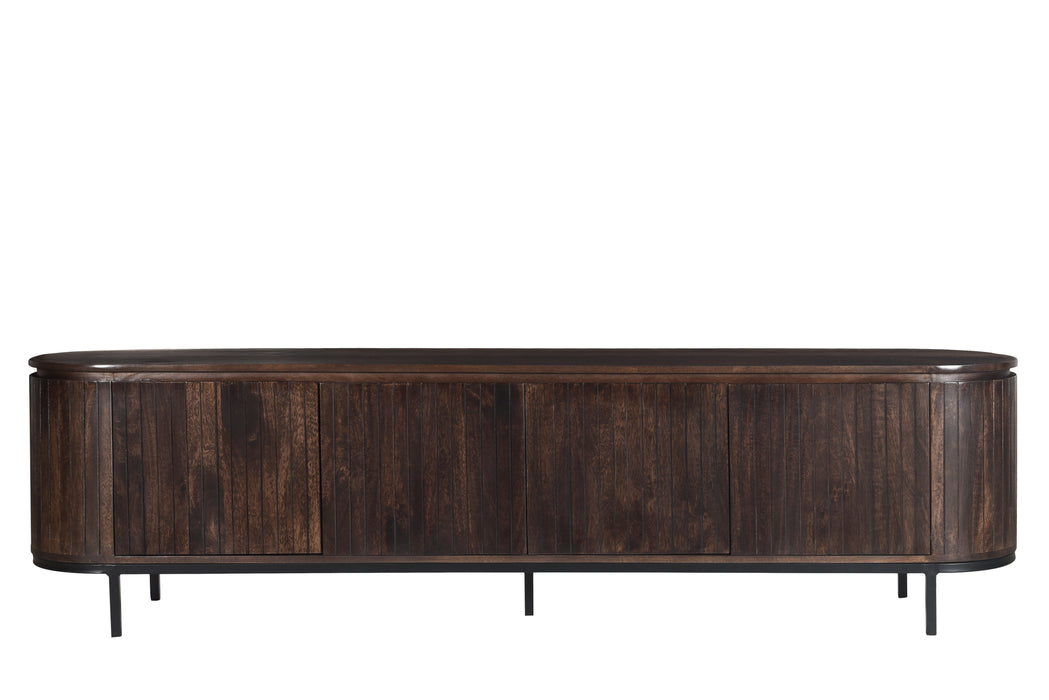 Kast Noor Mangohout Bruin 210x43x56 cm-TV-meubels-Livingfurn