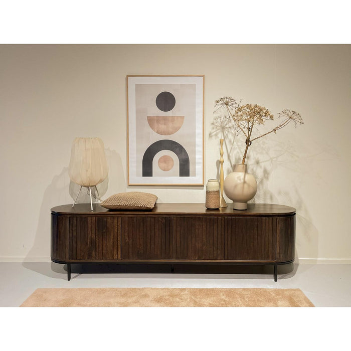 Kast Noor Mangohout Bruin 210x43x56 cm-TV-meubels-Livingfurn