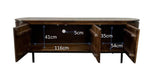 Kast Noor Mangohout Bruin 43x170x56 cm-TV-meubels-Livingfurn