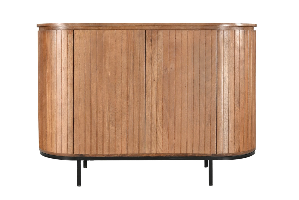 Kast Noor Mangohout Naturel hout 115x43 cm-Opbergkasten-Livingfurn