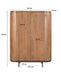 Kast Noor Mangohout Naturel hout 115x43x151 cm-Opbergkasten-Livingfurn