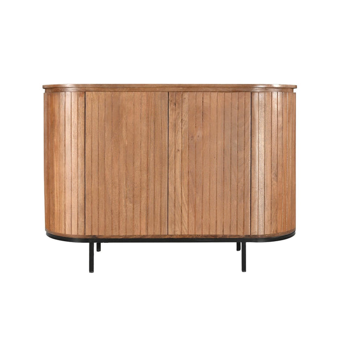 Kast Noor Mangohout Naturel hout 115x43x81 cm-Dressoirs-Livingfurn
