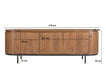 Kast Noor Mangohout Naturel hout 170x43 cm-Opbergkasten-Livingfurn