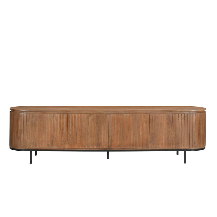 Kast Noor Mangohout Naturel hout 210x43x56 cm-TV-meubels-Livingfurn
