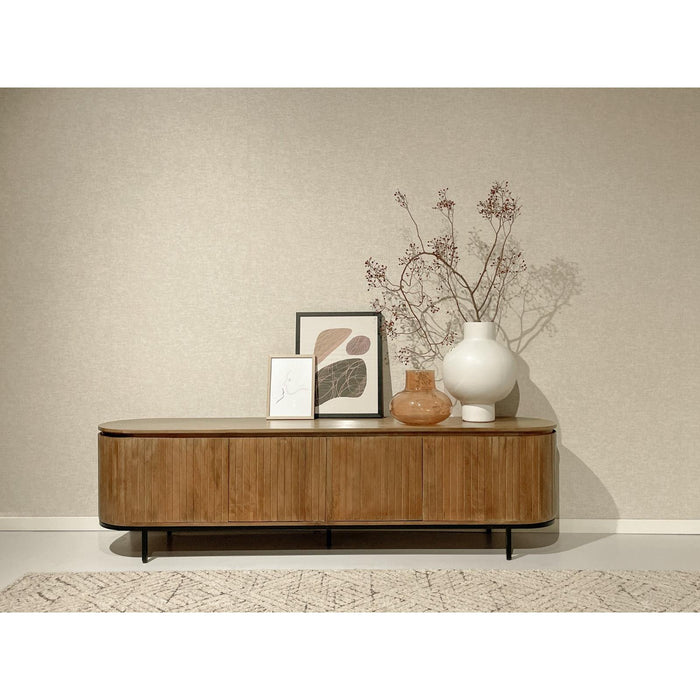 Kast Noor Mangohout Naturel hout 210x43x56 cm-TV-meubels-Livingfurn