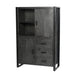 Kast Norris Mangohout Zwart 100x43 cm-Opbergkasten-Livingfurn