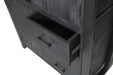 Kast Norris Mangohout Zwart 100x43x150 cm-Opbergkasten-Livingfurn