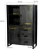 Kast Norris Mangohout Zwart 100x43x150 cm-Opbergkasten-Livingfurn