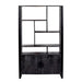 Kast Norris Mangohout Zwart 110x43x180 cm-Opbergkasten-Livingfurn