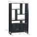 Kast Norris Mangohout Zwart 110x43x180 cm-Opbergkasten-Livingfurn