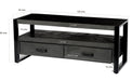 Kast Norris Mangohout Zwart 120x45x50 cm-TV-meubels-Livingfurn
