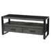 Kast Norris Mangohout Zwart 120x45x50 cm-TV-meubels-Livingfurn