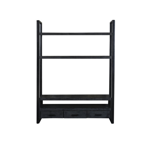 Kast Norris Mangohout Zwart 150x45x200 cm-TV-meubels-Livingfurn