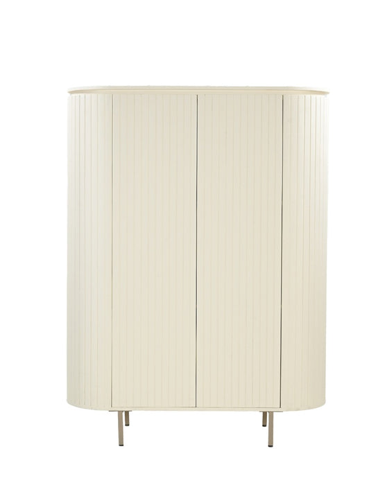 Kast Patou Mangohout Beige 43x115x151 cm-Opbergkasten-Livingfurn