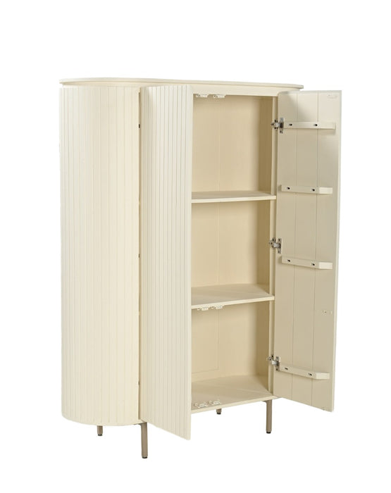 Kast Patou Mangohout Beige 43x115x151 cm-Opbergkasten-Livingfurn