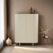 Kast Patou Mangohout Beige 43x115x151 cm-Opbergkasten-Livingfurn