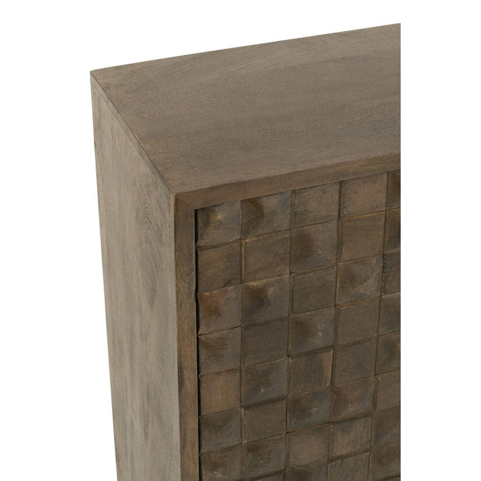 Kast Pino Metaal | Mango Hout Brown | Grey-Opbergkasten-J-Line