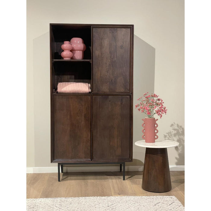 Kast Ravenstein Mangohout Bruin 170x40x90 cm-Opbergkasten-Livingfurn