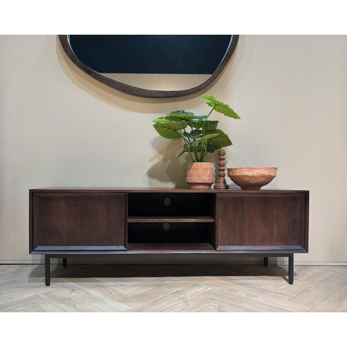 Kast Ravenstein Mangohout Bruin 50x40x150 cm-TV-meubels-Livingfurn