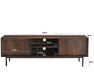 Kast Ravenstein Mangohout Bruin 50x40x150 cm-TV-meubels-Livingfurn