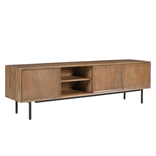 Kast Ravenstein Mangohout Naturel hout 180x50 cm-Opbergkasten-Livingfurn