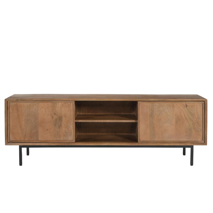 Kast Ravenstein Mangohout Naturel hout 40x50x150 cm-TV-meubels-Livingfurn