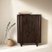 Kast Salano Mangohout Bruin 115x43x150 cm-Opbergkasten-Livingfurn
