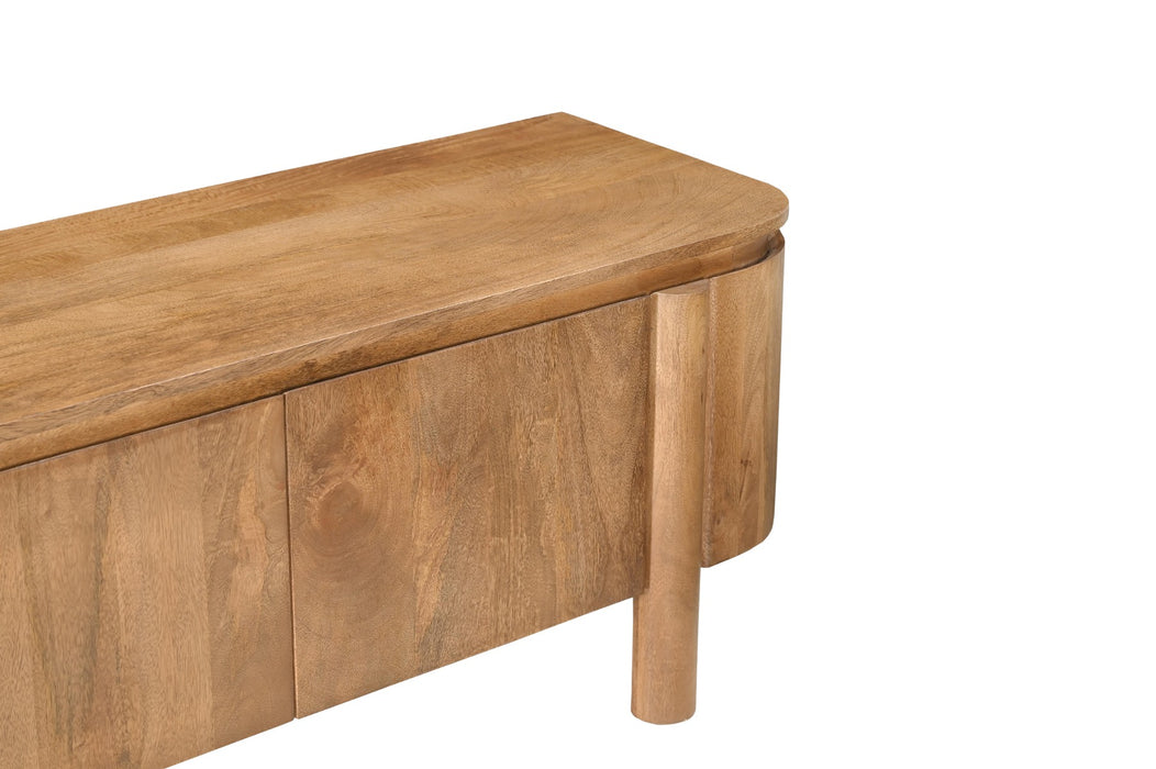 Kast Salano Mangohout Naturel hout 170x43x50 cm-TV-meubels-Livingfurn