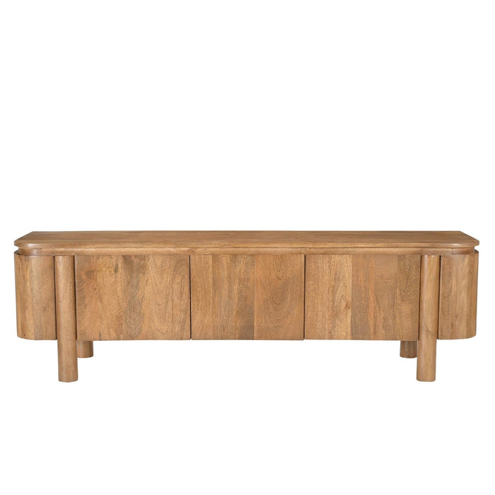 Kast Salano Mangohout Naturel hout 170x43x50 cm-TV-meubels-Livingfurn