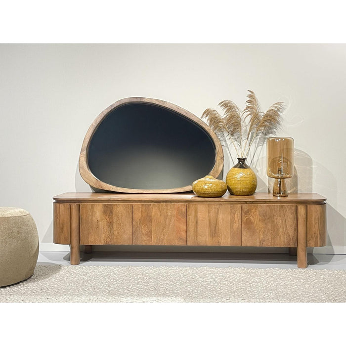 Kast Salano Mangohout Naturel hout 210x43x50 cm-TV-meubels-Livingfurn