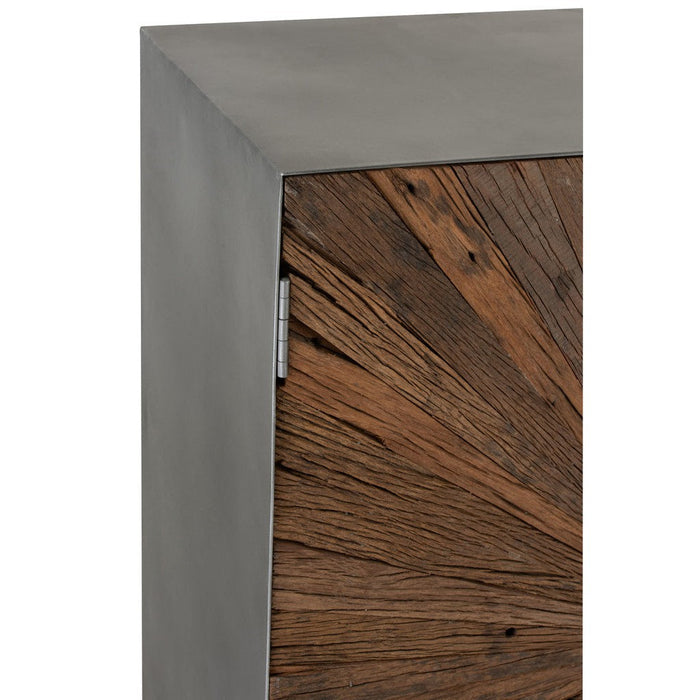 Kast Shanil 2 Doors Hout | Iron Natuurlijk | Grey-Opbergkasten-J-Line