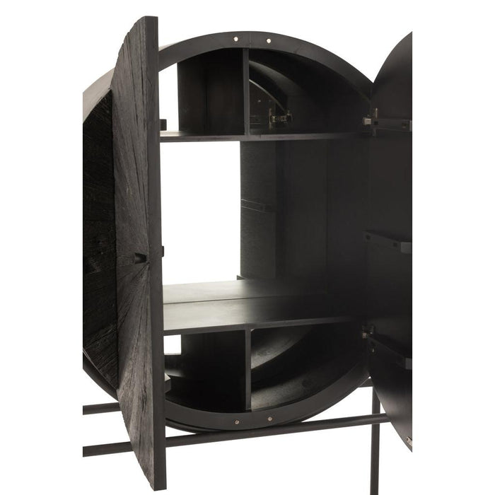 Lamp Zwart Metaal 38 cm Cabinet Bar-Tafellampen-J-Line