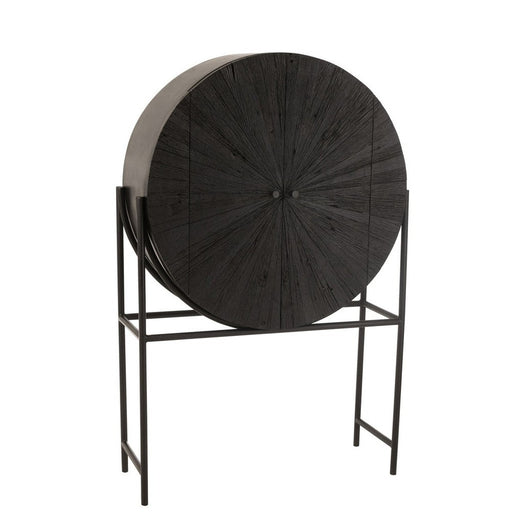 Kast Shanil Gerecycleerd Metaal, MDF, Recycled Hout Zwart-Opbergkasten-J-Line