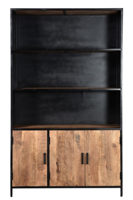 Kast Sturdy Mangohout Naturel hout 120x40x200 cm-Opbergkasten-Livingfurn