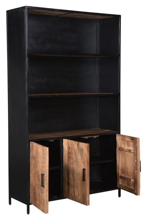 Kast Sturdy Mangohout Naturel hout 120x40x200 cm-Opbergkasten-Livingfurn