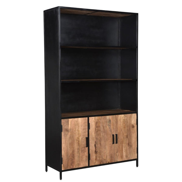 Kast Sturdy Mangohout Naturel hout 120x40x200 cm-Opbergkasten-Livingfurn