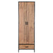 Kast Sturdy Mangohout Naturel hout 65x40x200 cm-Opbergkasten-Livingfurn