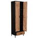 Kast Sturdy Mangohout Naturel hout 65x40x200 cm-Opbergkasten-Livingfurn