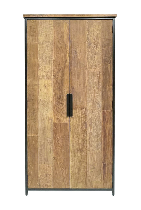 Kast Tomar Teakhout Naturel hout 100x40x195 cm-Opbergkasten-Livingfurn