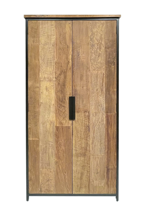 Kast Tomar Teakhout Naturel hout 100x40x195 cm-Opbergkasten-Livingfurn
