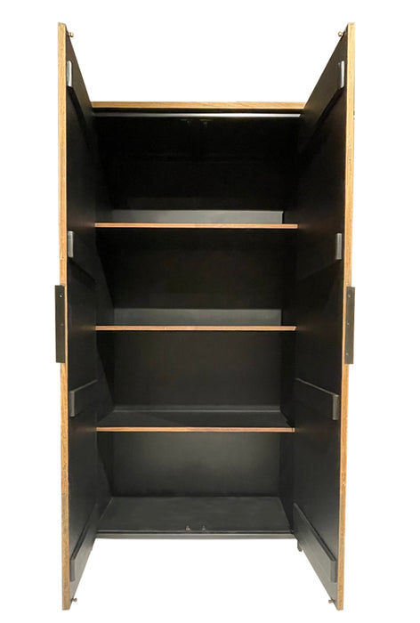 Kast Tomar Teakhout Naturel hout 100x40x195 cm-Opbergkasten-Livingfurn