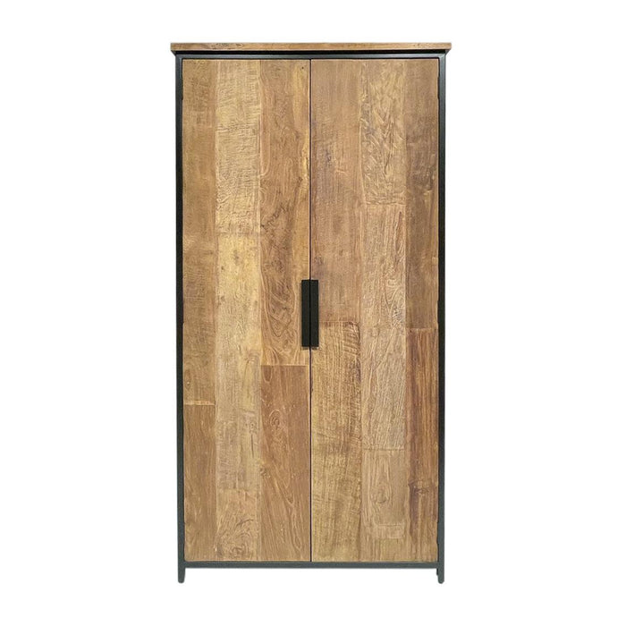 Kast Tomar Teakhout Naturel hout 100x40x195 cm-Opbergkasten-Livingfurn