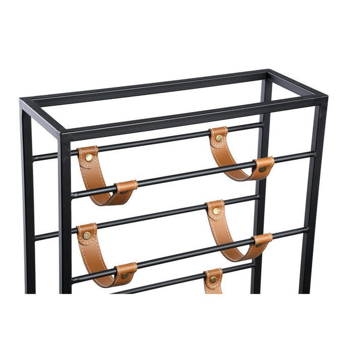 Kast Vakkenkast Zwart 15x40 cm Rechthoekig-PTMD