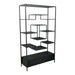 Kast Vakkenkast Zwart 40x110 cm-Opbergkasten-PTMD