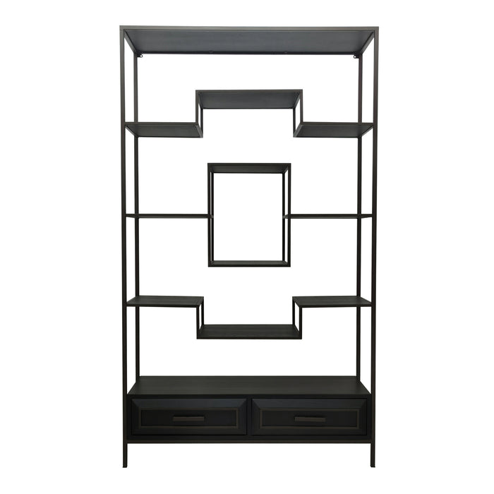 Kast Vakkenkast Zwart 40x110 cm Vakkenkasten-PTMD