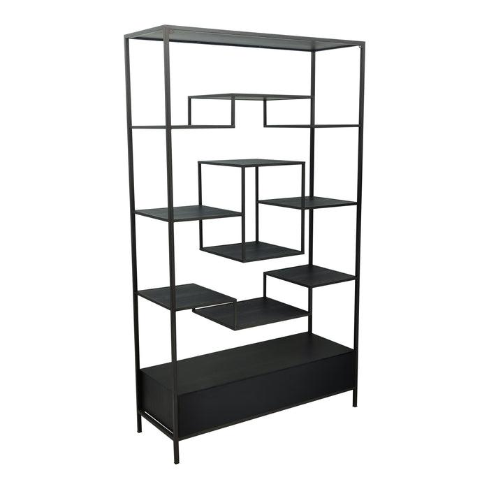 Kast Vakkenkast Zwart 40x110 cm Vakkenkasten-PTMD